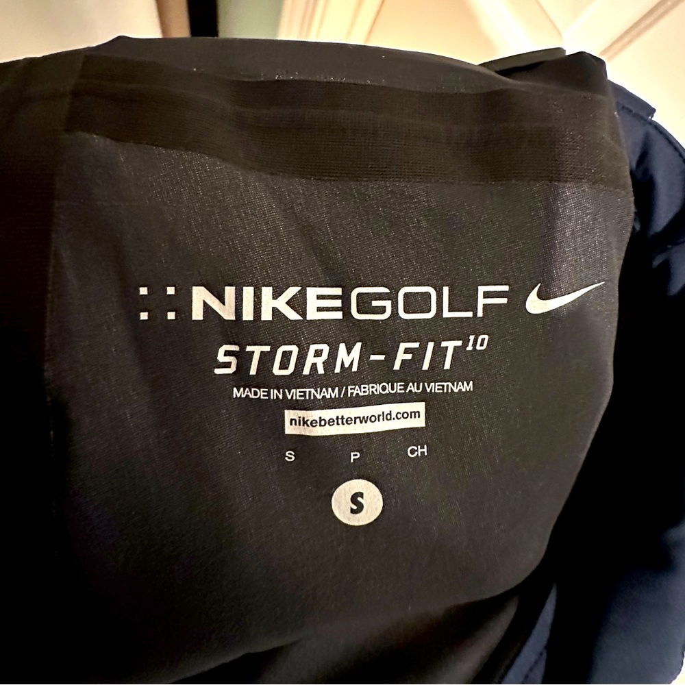 Nike Golf Womens Storm Fit Pants Blue Pink Swoosh Size Small Weather Proof